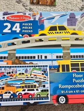 24 Piece Melissa And Doug Transportation Floor Puzzle